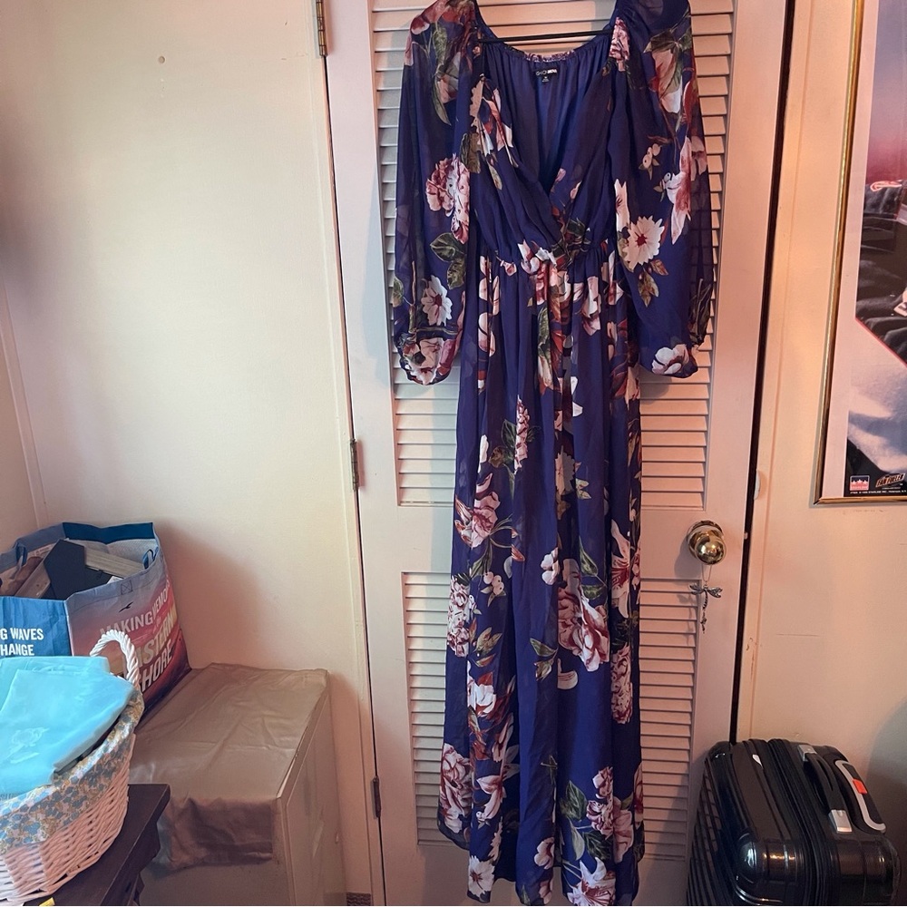 Fashion Nova Romper / Maxi Dress Floral M